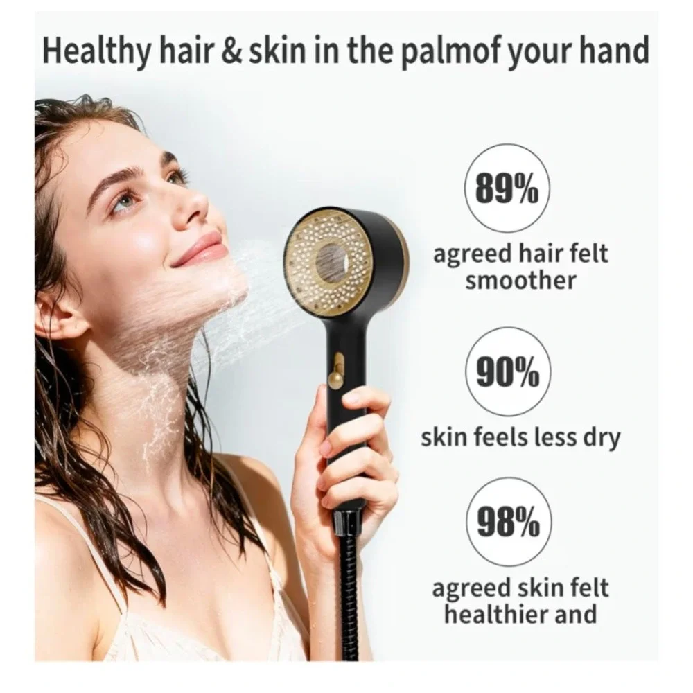 BIBIE Handheld Filtered Shower Head White Vitamin C Fragrance Ring NSF Certified